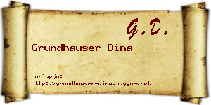 Grundhauser Dina névjegykártya